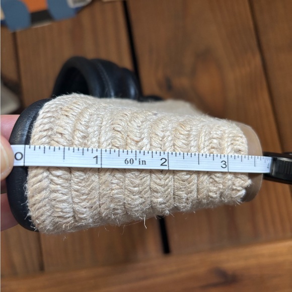 Steve Madden Black Wedge Sandals with Braided Jute Heal-size 8 - Picture 8 of 8